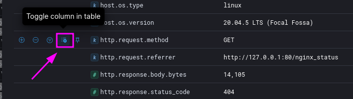 column toggle